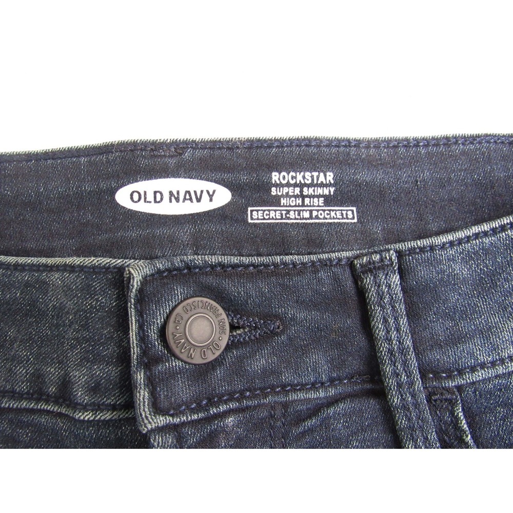 Old Navy Jeans Rockstar Super Skinny High RIse Dark Wash Women's Size 0 - Picture 6 of 6